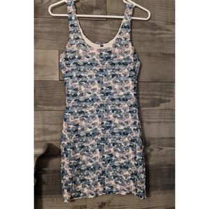 Textured Floral Body Con Dress